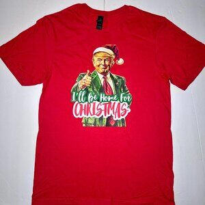 President Donald Trump - I'll Be Home For Christmas MAGA Men's Tshirt